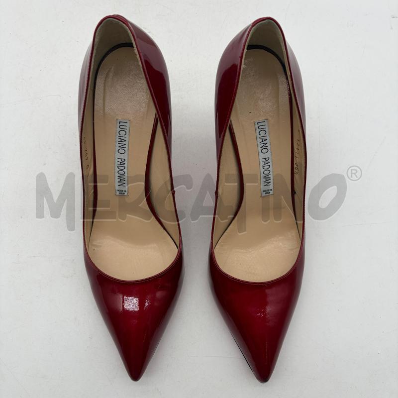 DECOLLETE LUCIANO PADOVAN ROSSO VERNICE PUNTA SOTTO FUCSIA | Mercatino dell'Usato Corbetta 4