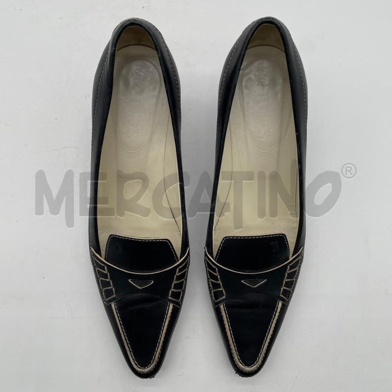 DECOLLETE TOD'S BLU PELLE PROFILI PANNA CLASSICO | Mercatino dell'Usato Corbetta 4