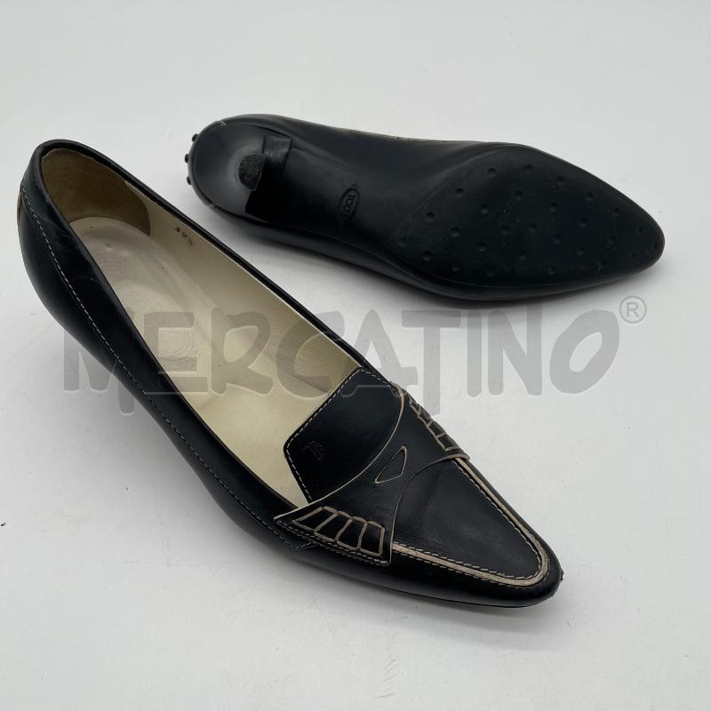 DECOLLETE TOD'S BLU PELLE PROFILI PANNA CLASSICO | Mercatino dell'Usato Corbetta 5