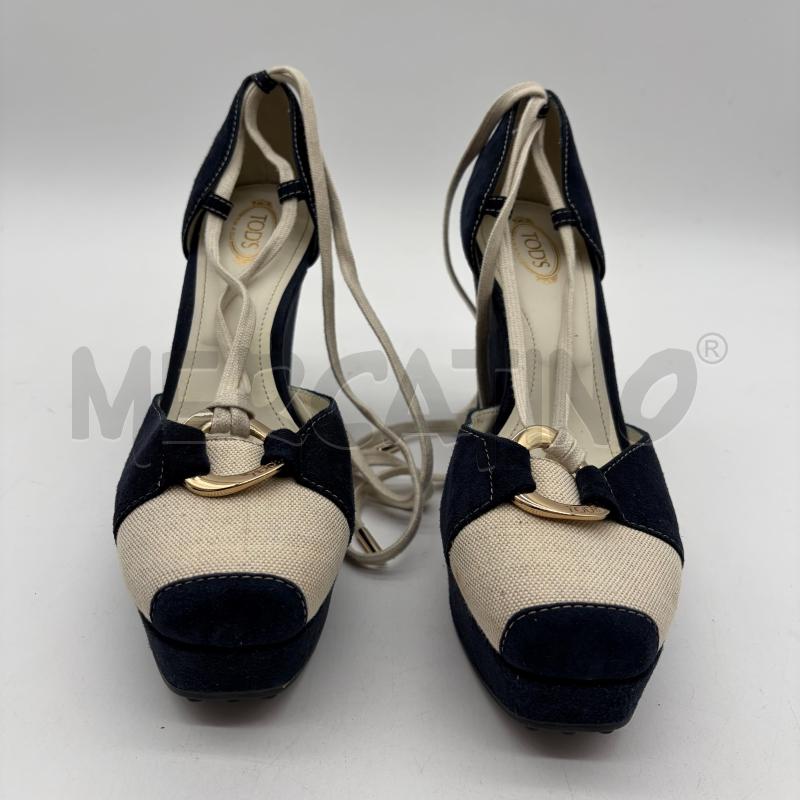 DECOLLETE ZEPPA TOD'S BLU/BIANCO LACCI | Mercatino dell'Usato Corbetta 2