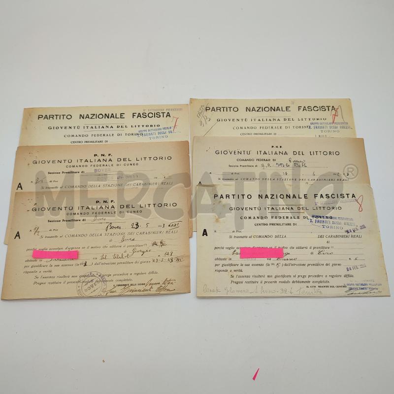 DOCUMENTI GIOVENTU' ITALIANA DEL LITTORIO  | Mercatino dell'Usato Corbetta 1
