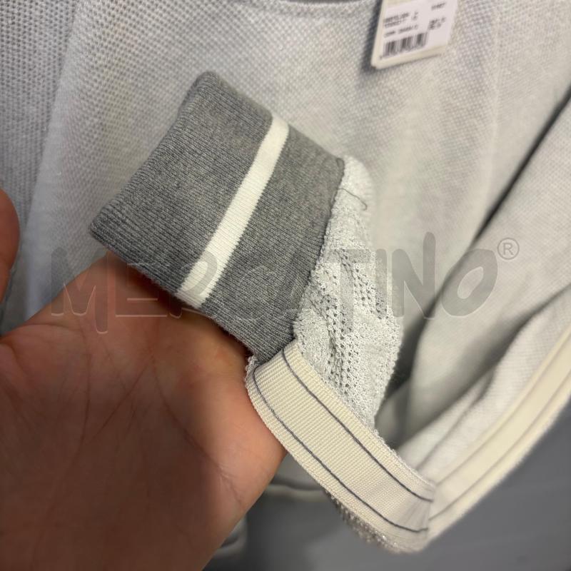 FELPA DONNA ELEVENTY GRIGIO LAME' BANDA LATO | Mercatino dell'Usato Corbetta 3
