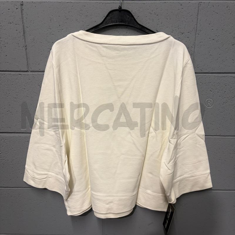FELPA DONNA ELISABETTA FRANCHI PANNA OVER DISEGNO DONNA CANE | Mercatino dell'Usato Corbetta 4