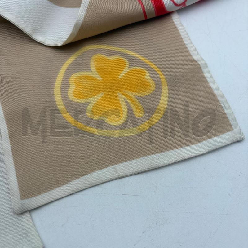 FOULARD CHANEL STRISCIA ECRU/BIANCO SIMBOLI | Mercatino dell'Usato Corbetta 3