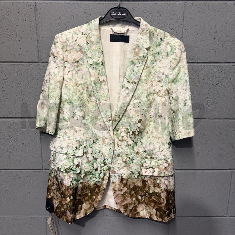 GIACCA DONNA LES COPAINS M/M ORTENSIE PANNA/VERDE  | Mercatino dell'Usato Corbetta 1