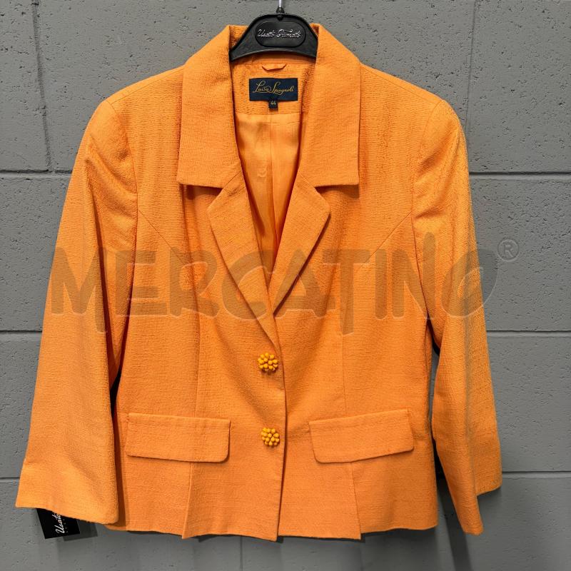 GIACCA DONNA LUISA SPAGNOLI ARANCIO COTONE TESS STRIATO | Mercatino dell'Usato Corbetta 1