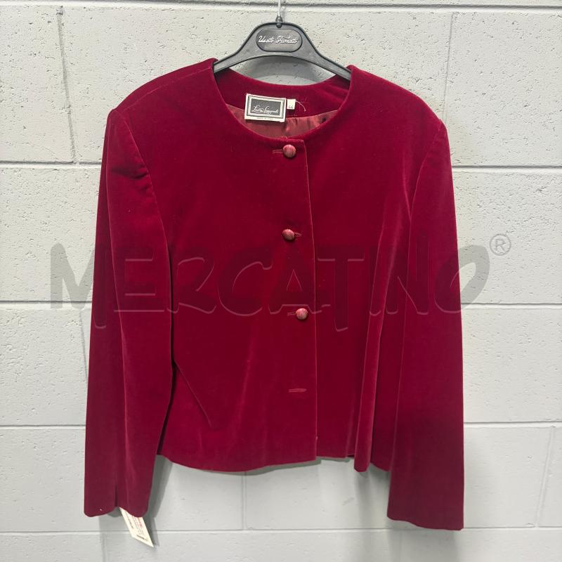 GIACCA DONNA LUISA SPAGNOLI BORDEAUX VELLUTO CROP | Mercatino dell'Usato Corbetta 1