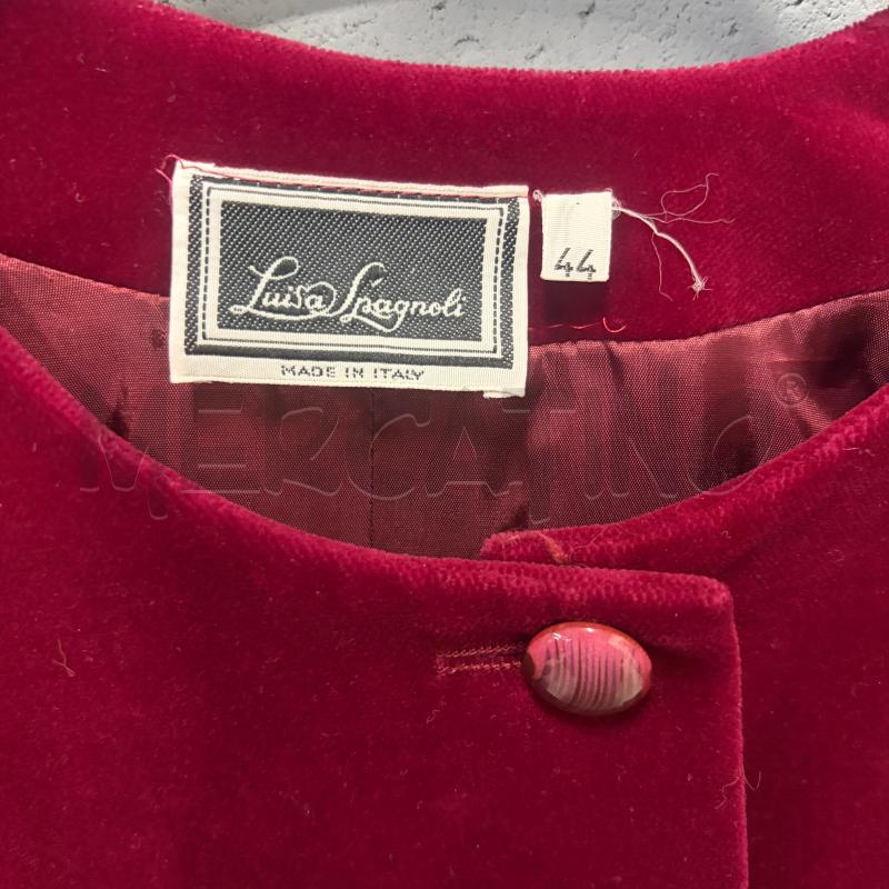 GIACCA DONNA LUISA SPAGNOLI BORDEAUX VELLUTO CROP | Mercatino dell'Usato Corbetta 2