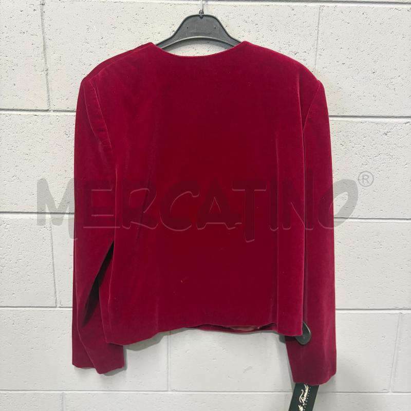 GIACCA DONNA LUISA SPAGNOLI BORDEAUX VELLUTO CROP | Mercatino dell'Usato Corbetta 4