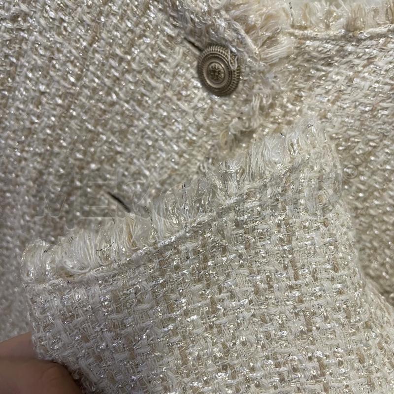 GIACCA DONNA TRUSSARDI JEANS PANNA/ECRU TWEED SFIL BORDI | Mercatino dell'Usato Corbetta 3