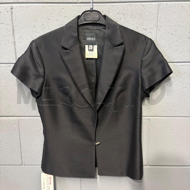 GIACCA DONNA VERSUS M/M NERO SAGOMATA COTONE SETA | Mercatino dell'Usato Corbetta 1