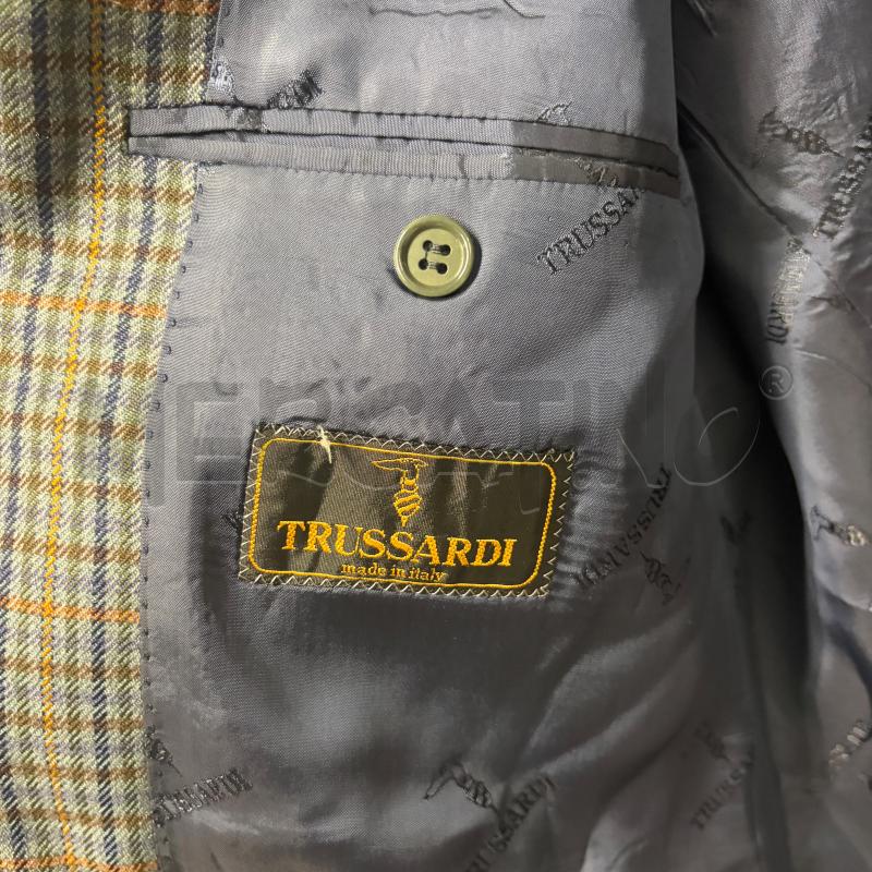 GIACCA UOMO TRUSSARDI SCOZZ GRIGIO/VERDE/BLU LANA | Mercatino dell'Usato Corbetta 3