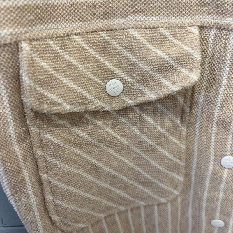 GILET DONNA ELEVENTY RIGHE BEIGE CHIARO/SCURO LAME' BOTT | Mercatino dell'Usato Corbetta 3