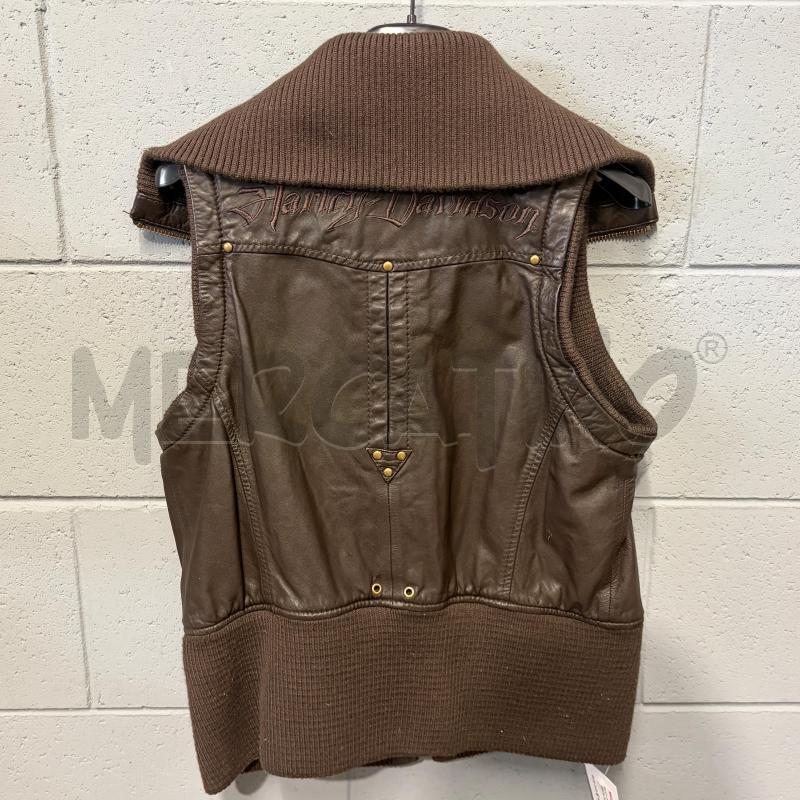 GILET DONNA HARLEY DAVIDSON MARR PELLE TASCHE LOGO CUC | Mercatino dell'Usato Corbetta 4