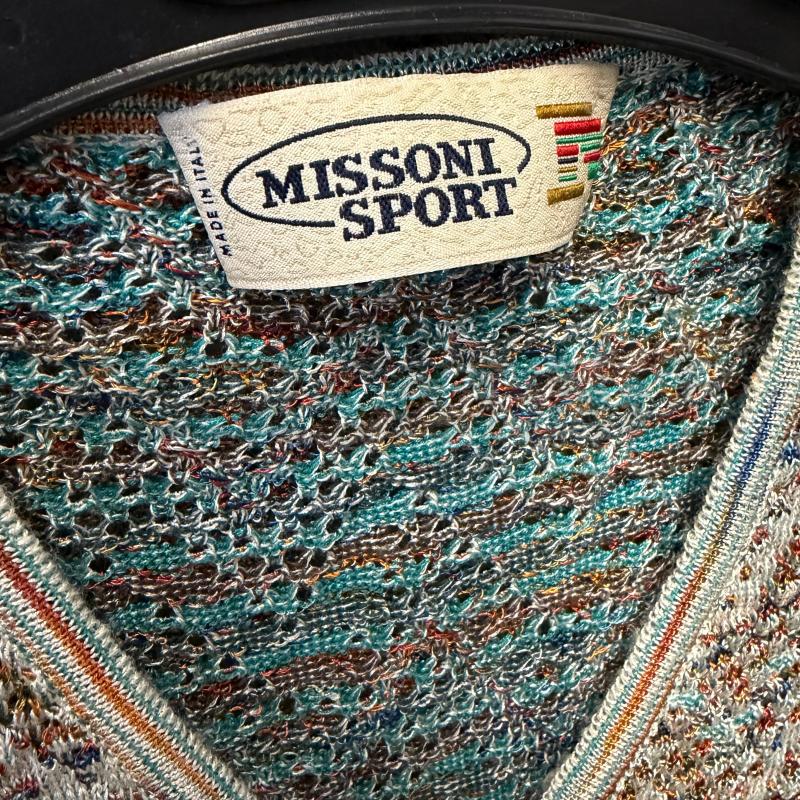 GILET DONNA MISSONI SPORT ZIG ZAG AZZURRO TRAFORATO | Mercatino dell'Usato Corbetta 2