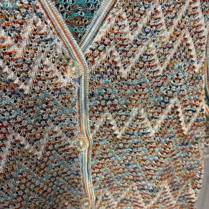 GILET DONNA MISSONI SPORT ZIG ZAG AZZURRO TRAFORATO | Mercatino dell'Usato Corbetta 3