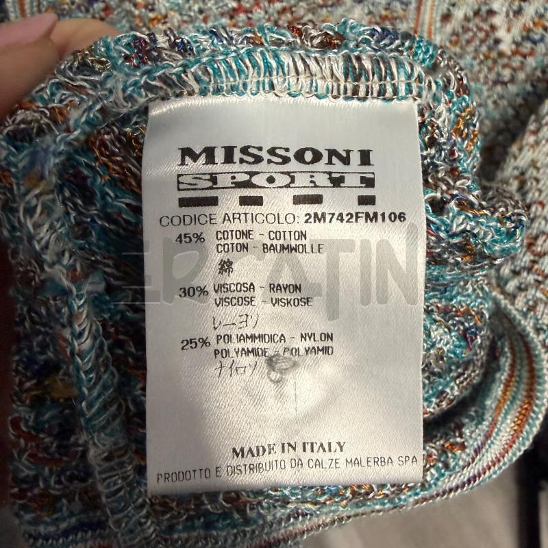 GILET DONNA MISSONI SPORT ZIG ZAG AZZURRO TRAFORATO | Mercatino dell'Usato Corbetta 5