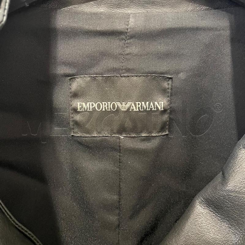 GIUBBINO DONNA EMPORIO ARMANI NERO PELLE INS TRAPUNTATO ZIP OBLIQUA | Mercatino dell'Usato Corbetta 2