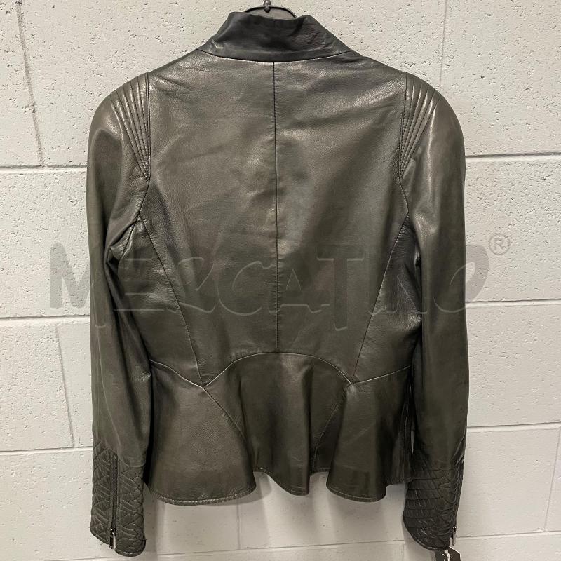 GIUBBINO DONNA EMPORIO ARMANI NERO PELLE INS TRAPUNTATO ZIP OBLIQUA | Mercatino dell'Usato Corbetta 4