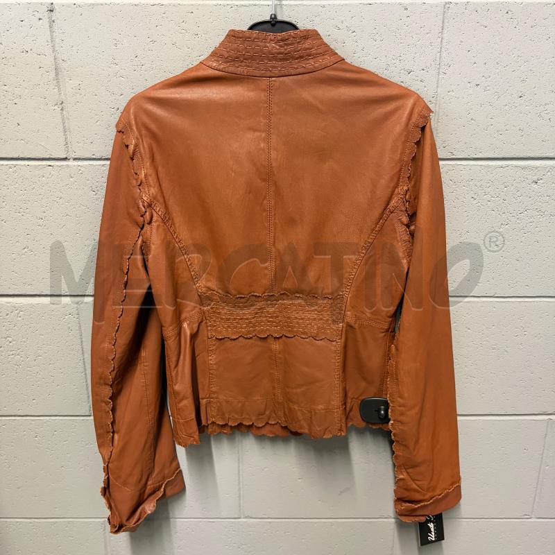 GIUBBINO DONNA MAX&CO MARR TERRACOTTA PELLE BORDI EFF PIZZO | Mercatino dell'Usato Corbetta 3