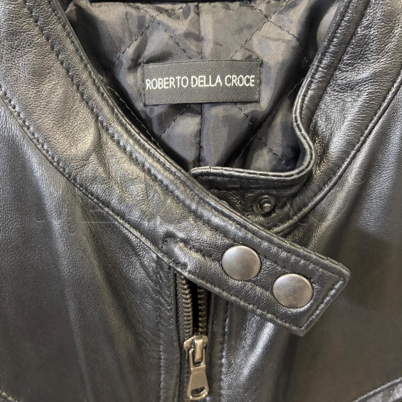 GIUBBINO DONNA ROBERTO DELLA CROCE NERO PELLE BOTT | Mercatino dell'Usato Corbetta 2