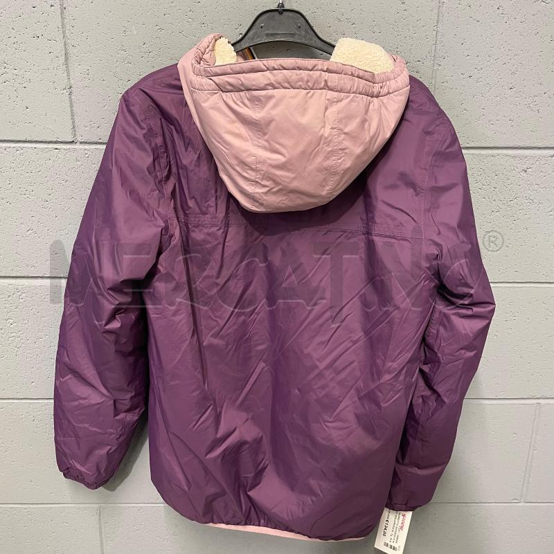 GIUBBOTTO BAMBINO K.WAY VIOLA/ROSA INT PELUCHE TEDDY ECRU | Mercatino dell'Usato Corbetta 2