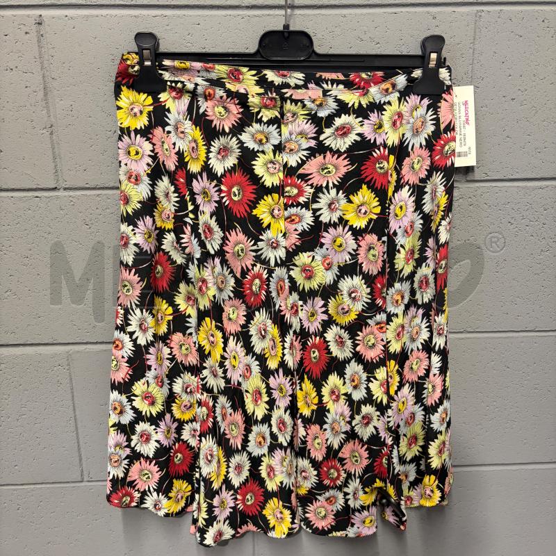 GONNA BLUMARINE NERO SETA FIORI COLORATI | Mercatino dell'Usato Corbetta 2