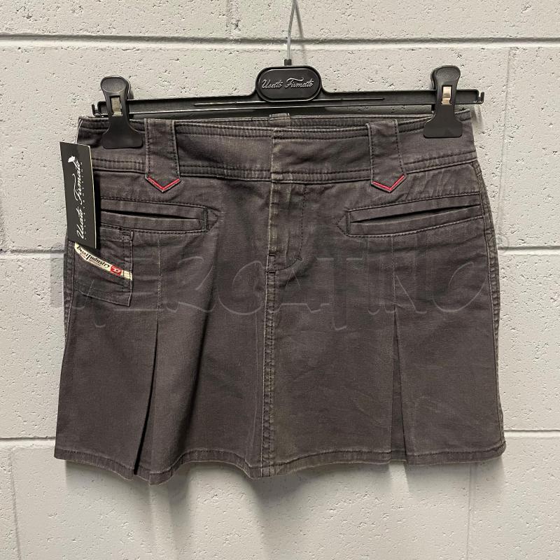 GONNA DIESEL JEANS NERO DELAVE CUCIT ROSSO | Mercatino dell'Usato Corbetta 1