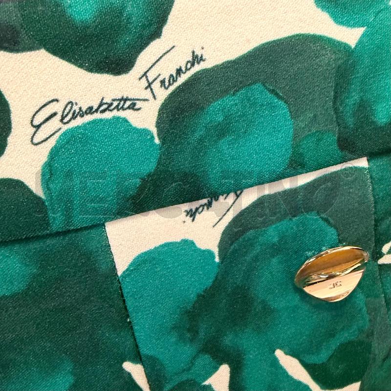 GONNA ELISABETTA FRANCHI FOGLIE VERDE BASE PANNA DOPPIO PETTO | Mercatino dell'Usato Corbetta 2