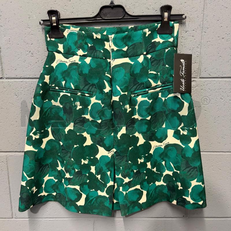 GONNA ELISABETTA FRANCHI FOGLIE VERDE BASE PANNA DOPPIO PETTO | Mercatino dell'Usato Corbetta 4