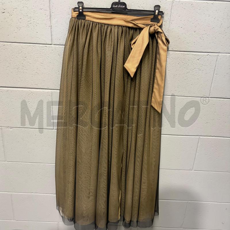 GONNA TWINSET BEIGE TULLE LUNGA TRASPARENTE | Mercatino dell'Usato Corbetta 1