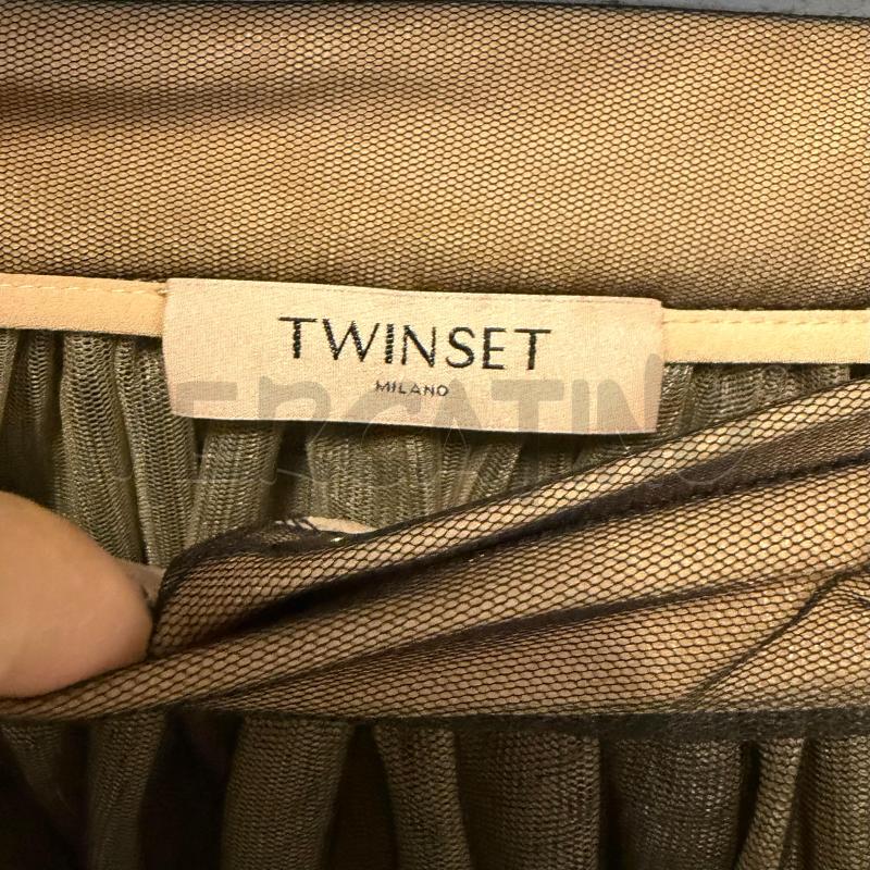 GONNA TWINSET BEIGE TULLE LUNGA TRASPARENTE | Mercatino dell'Usato Corbetta 2