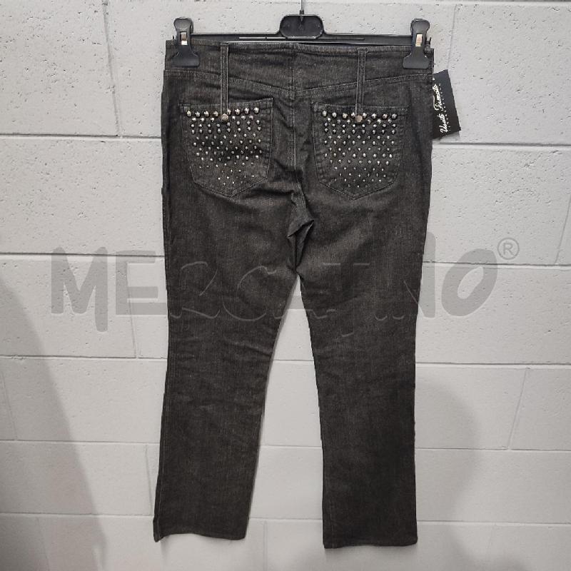 JEANS DONNA FERRE' NERO BORCHIE VITA BASSA | Mercatino dell'Usato Corbetta 4