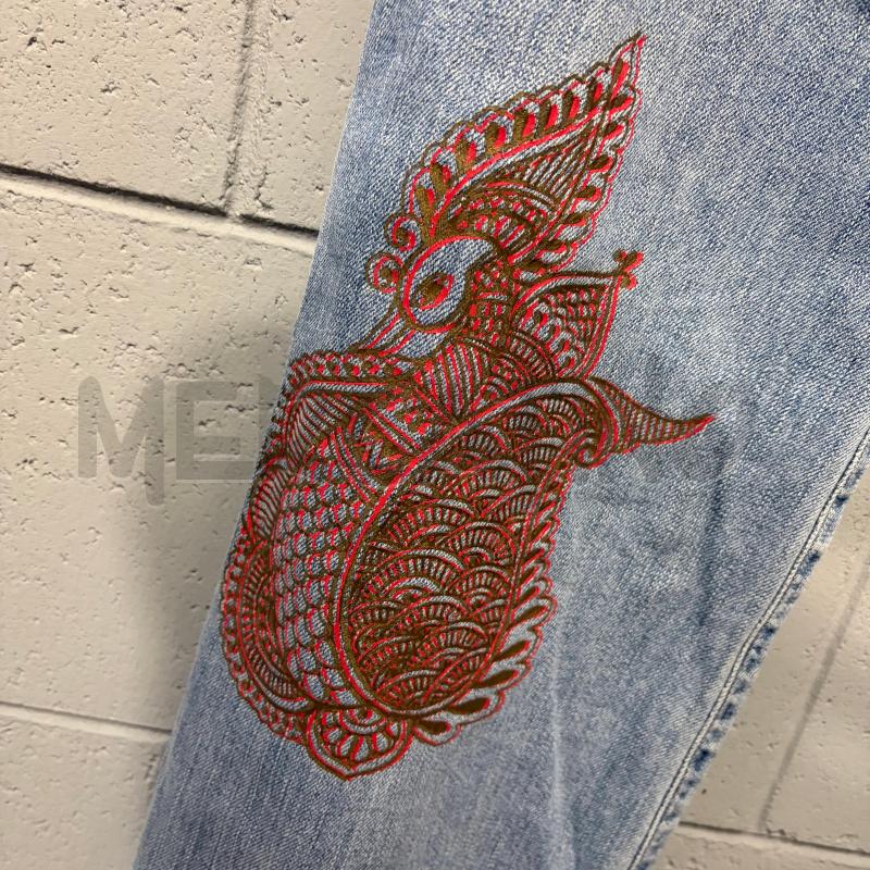 JEANS DONNA JUST CAVALLI SFUM SPRUZZI STAMPA RETRO | Mercatino dell'Usato Corbetta 5