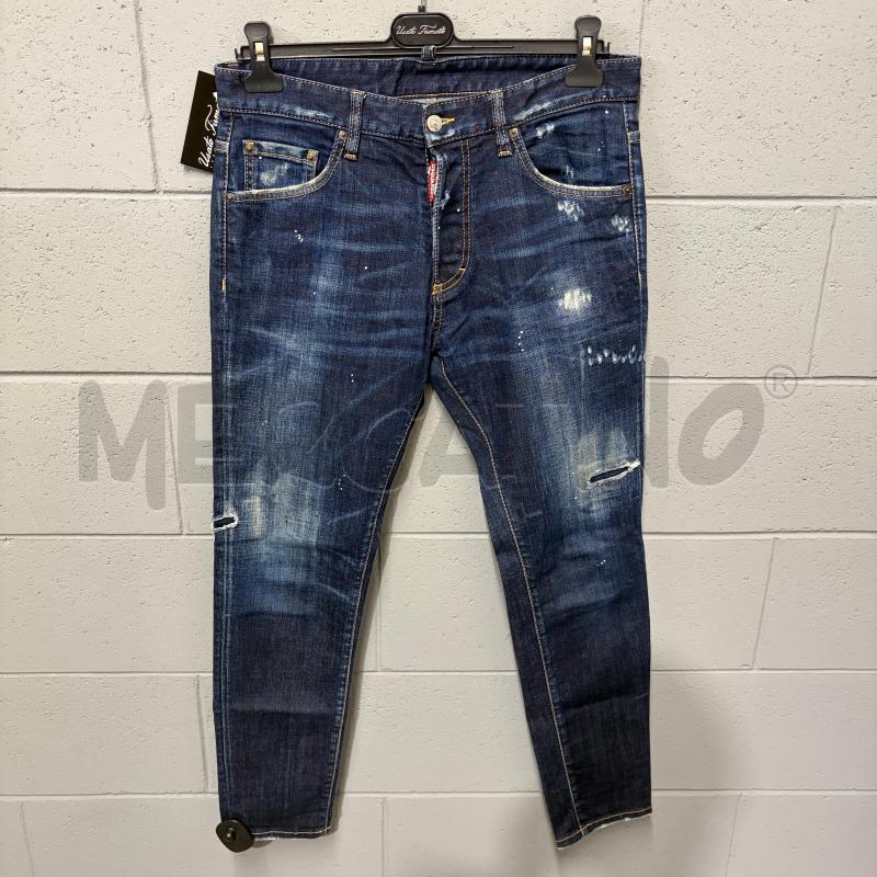 JEANS UOMO DSQUARED2 SCURO SPRUZZI STRAPPI | Mercatino dell'Usato Corbetta 1