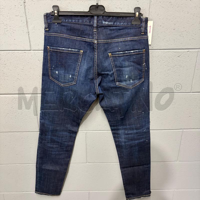 JEANS UOMO DSQUARED2 SCURO SPRUZZI STRAPPI | Mercatino dell'Usato Corbetta 4