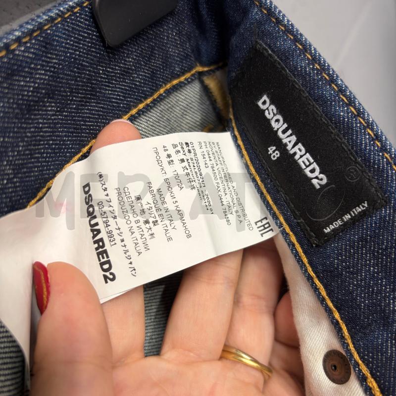JEANS UOMO DSQUARED2 SCURO STRIATO  BOTT | Mercatino dell'Usato Corbetta 3