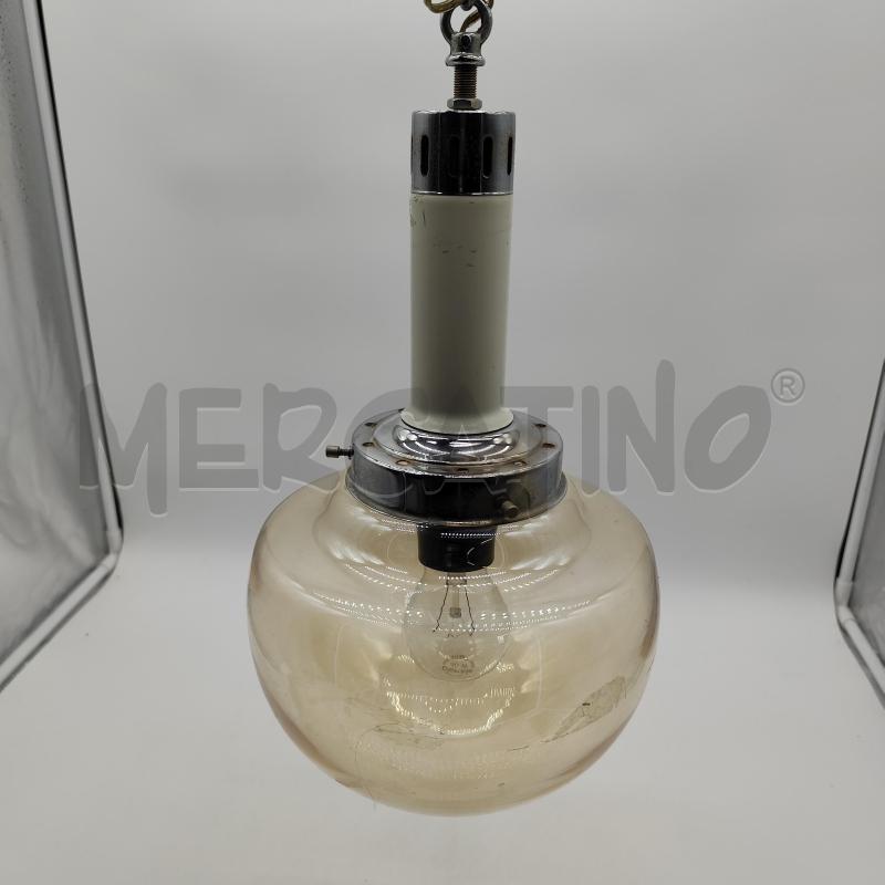 LAMPADARIO VINTAGE ANNI 70 VETRO FUME' | Mercatino dell'Usato Corbetta 1