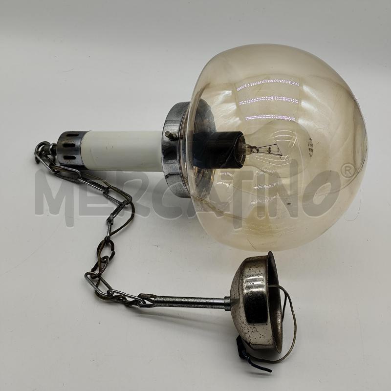 LAMPADARIO VINTAGE ANNI 70 VETRO FUME' | Mercatino dell'Usato Corbetta 2