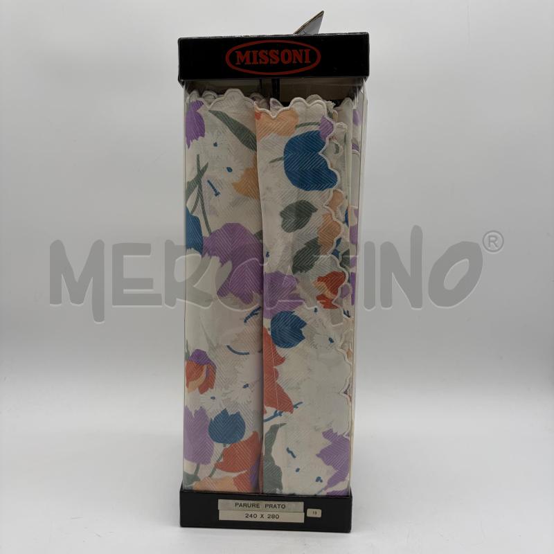 LENZUOLA MATR MISSONI 4PZ 240X280 PRATO BIANCO FIORI | Mercatino dell'Usato Corbetta 2