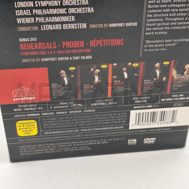 LEONARD BERNSTEIN MAHLER THE SYMPHONIES 9 DVD SET | Mercatino dell'Usato Corbetta 3