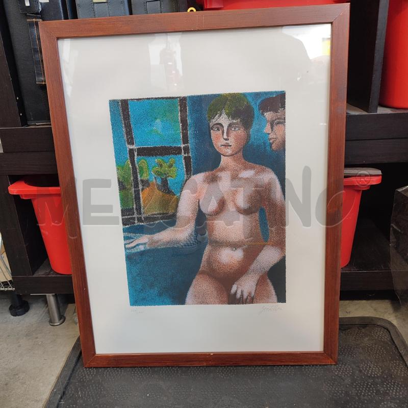 LITOGRAFIA FRANCO GENTILINI XLIII/LXXV DONNA ALLA FINESTRA | Mercatino dell'Usato Corbetta 1