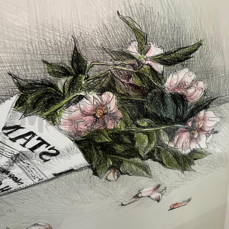 LITOGRAFIA GIOVANNI CAPPELLI MAZZO FIORI NEL GIORNALE | Mercatino dell'Usato Corbetta 3