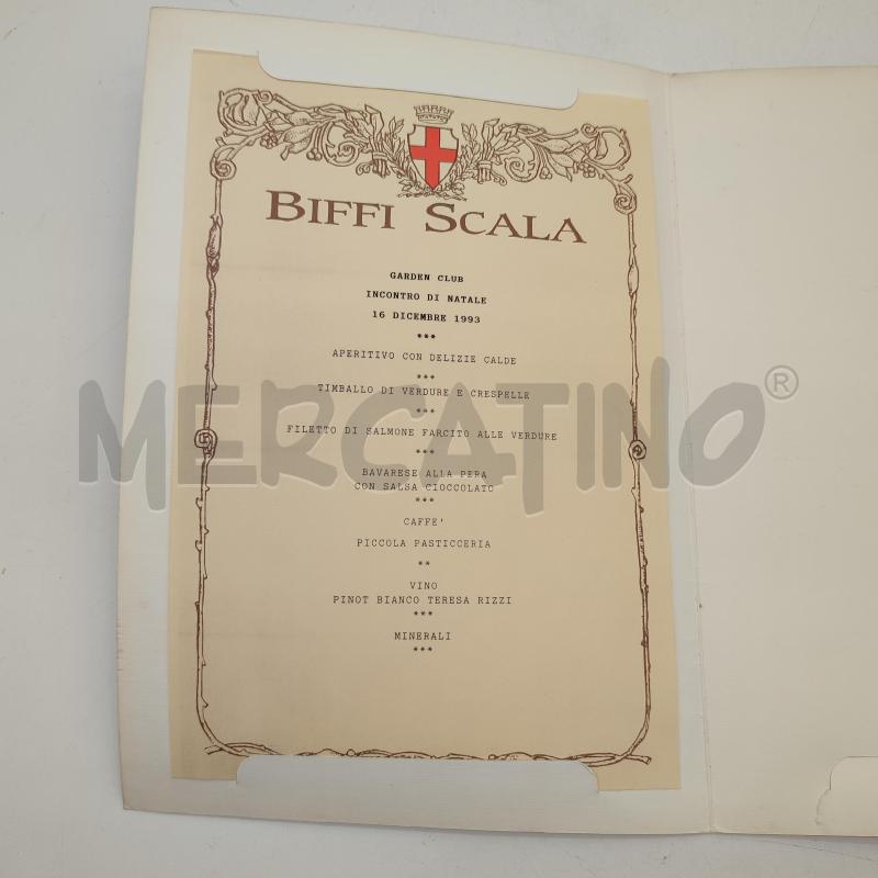 LOCANDINA MENU' BIFFI SCALA NATALE 1993 | Mercatino dell'Usato Corbetta 2