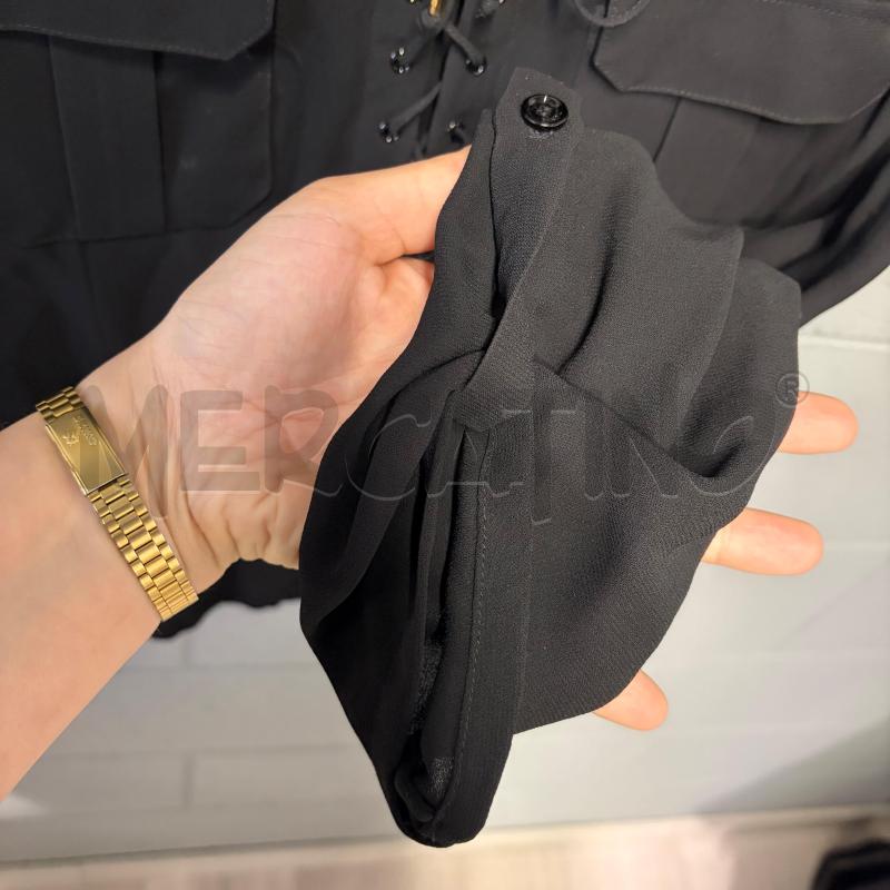 MAGLIA DONNA ELISABETTA FRANCHI NERO VELATA LACCI INCROCIATI SCOLLO | Mercatino dell'Usato Corbetta 3