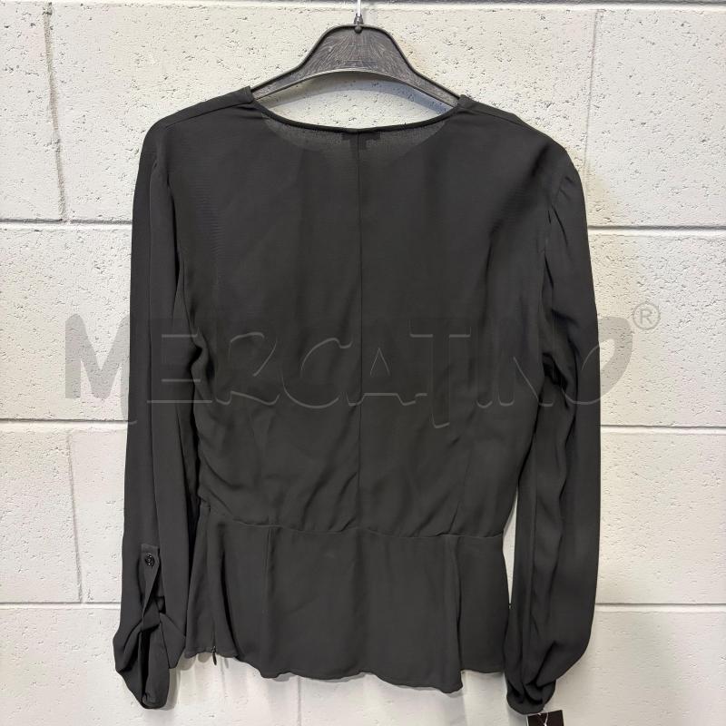 MAGLIA DONNA ELISABETTA FRANCHI NERO VELATA LACCI INCROCIATI SCOLLO | Mercatino dell'Usato Corbetta 4