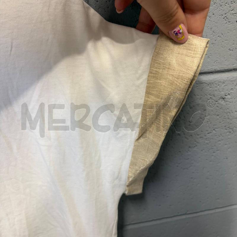 MAGLIETTA DONNA ELEVENTY BORDI ECRU LAME | Mercatino dell'Usato Corbetta 3