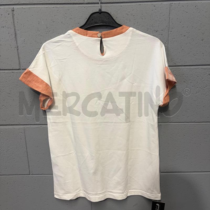 MAGLIETTA DONNA ELEVENTY BORDO ARANCIO LAME ARGENTATO | Mercatino dell'Usato Corbetta 4