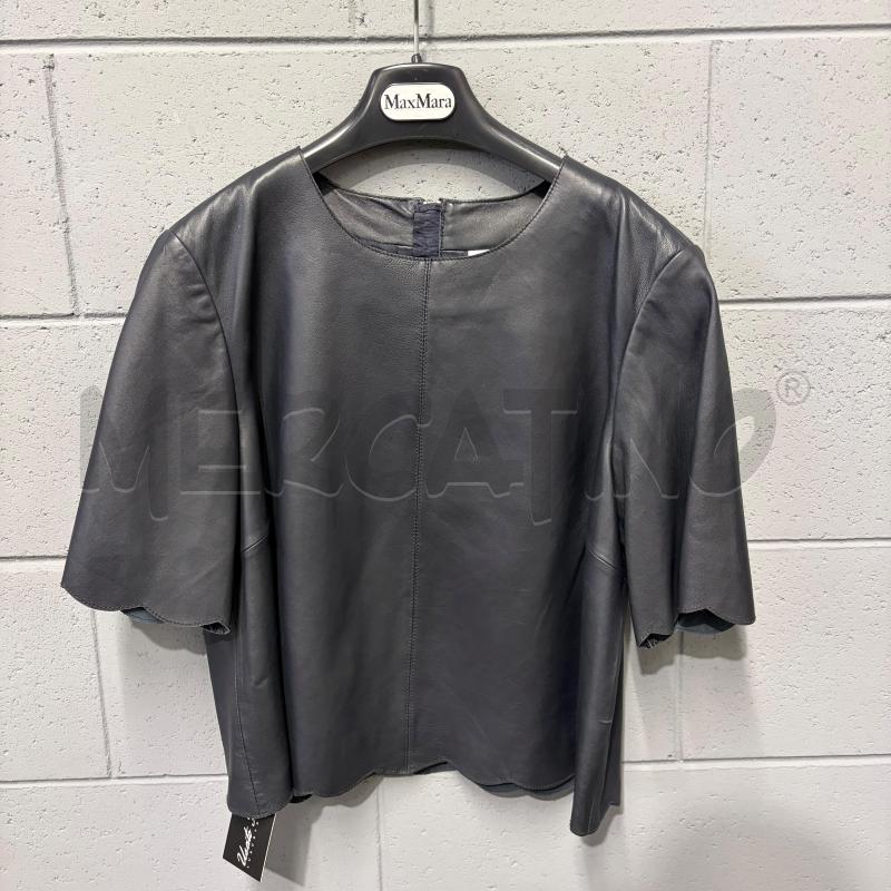 MAGLIETTA DONNA MAX&CO NERO PELLE B/ONDULATO | Mercatino dell'Usato Corbetta 1