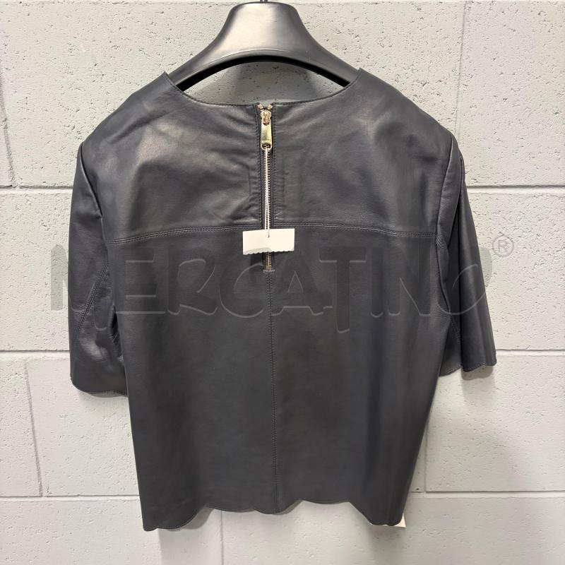 MAGLIETTA DONNA MAX&CO NERO PELLE B/ONDULATO | Mercatino dell'Usato Corbetta 3